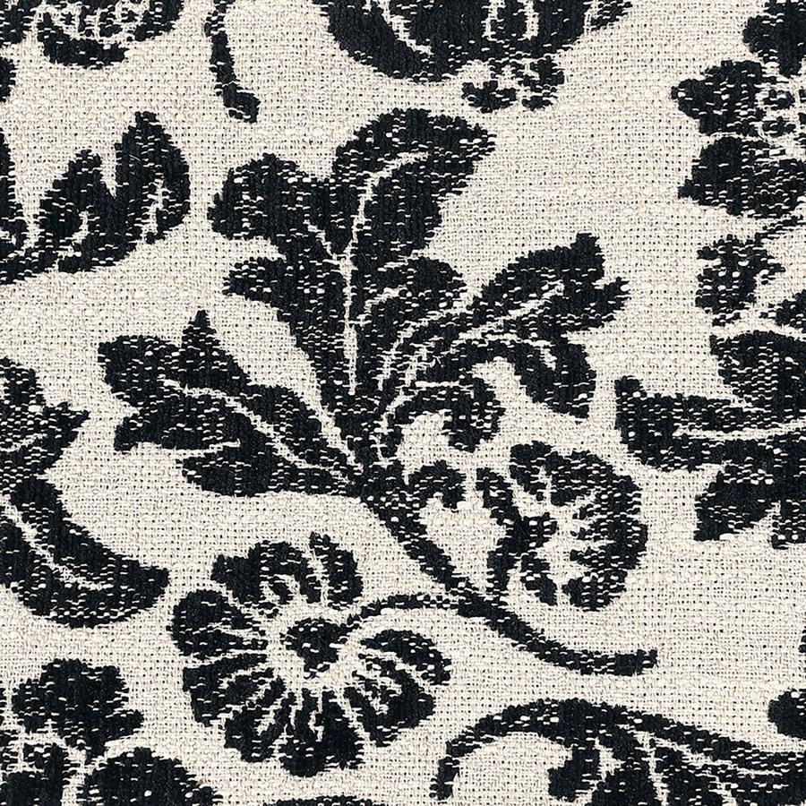 Blanchett Traditional Floral Upholstered Bobbin Accent Chair Black