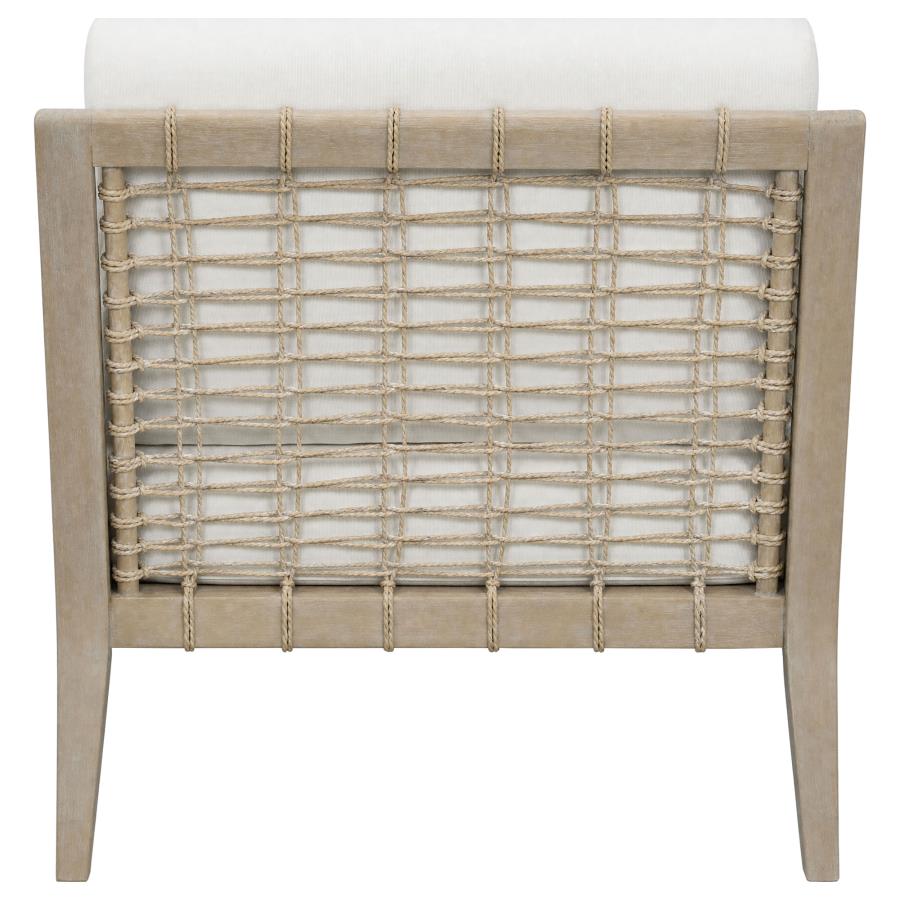 Cantu Seagrass Accent Chair White and Weathered Natural