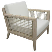 Cantu Seagrass Accent Chair White and Weathered Natural