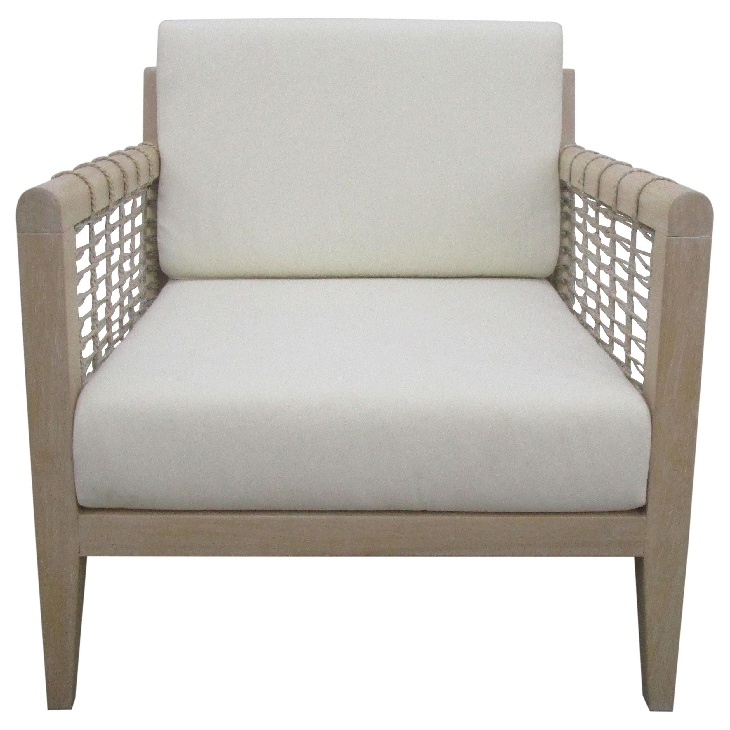 Cantu Seagrass Accent Chair White and Weathered Natural