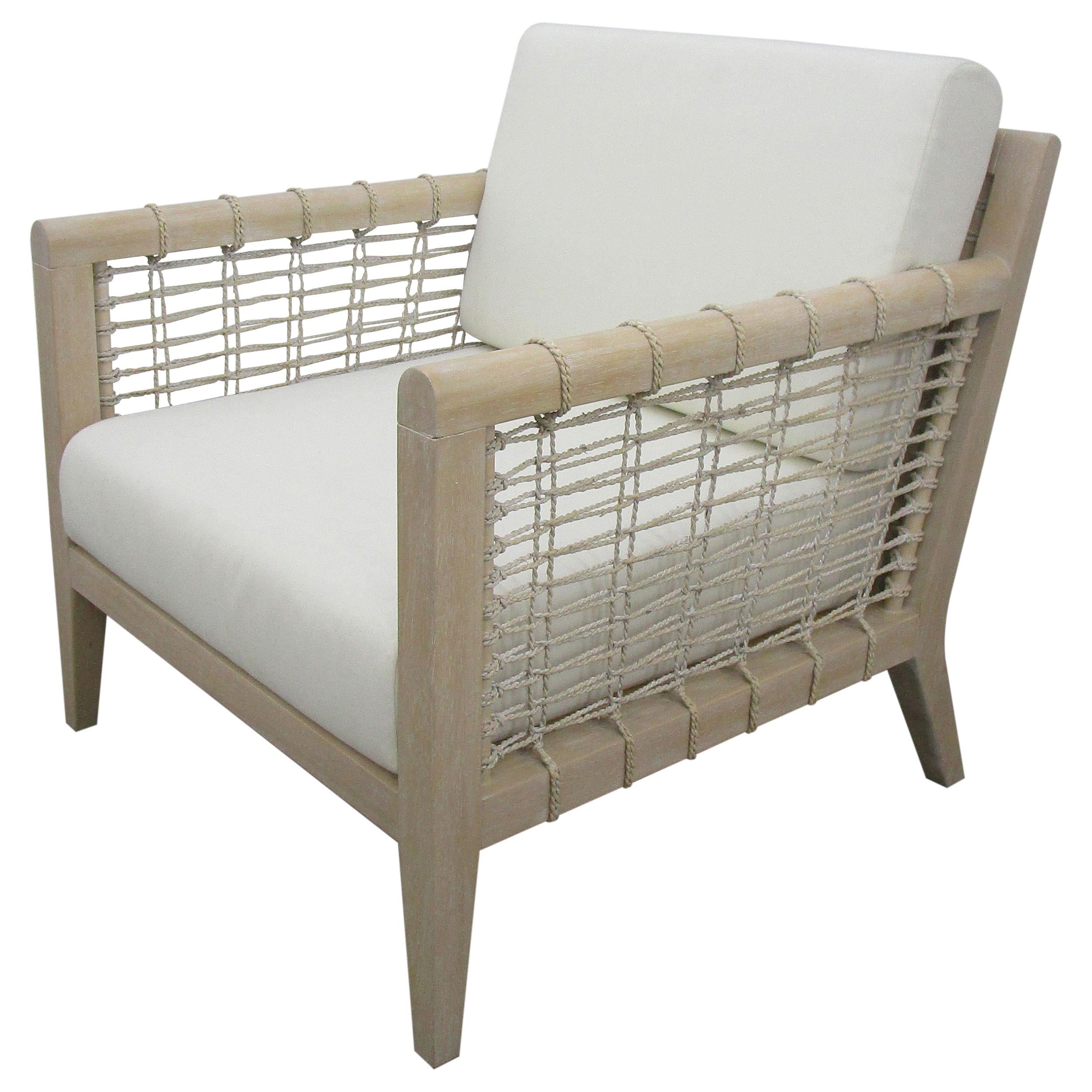 Cantu Seagrass Accent Chair White and Weathered Natural