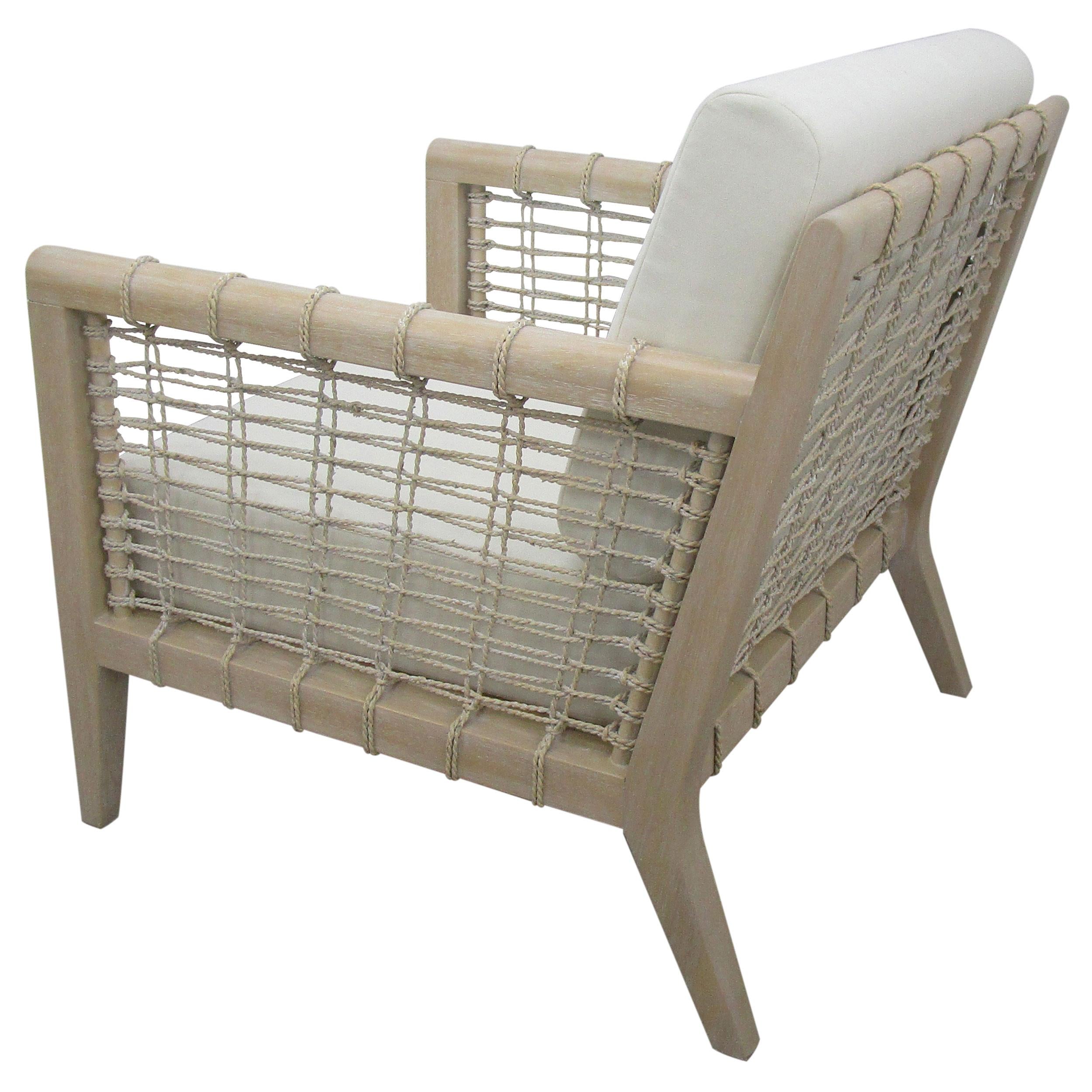 Cantu Seagrass Accent Chair White and Weathered Natural