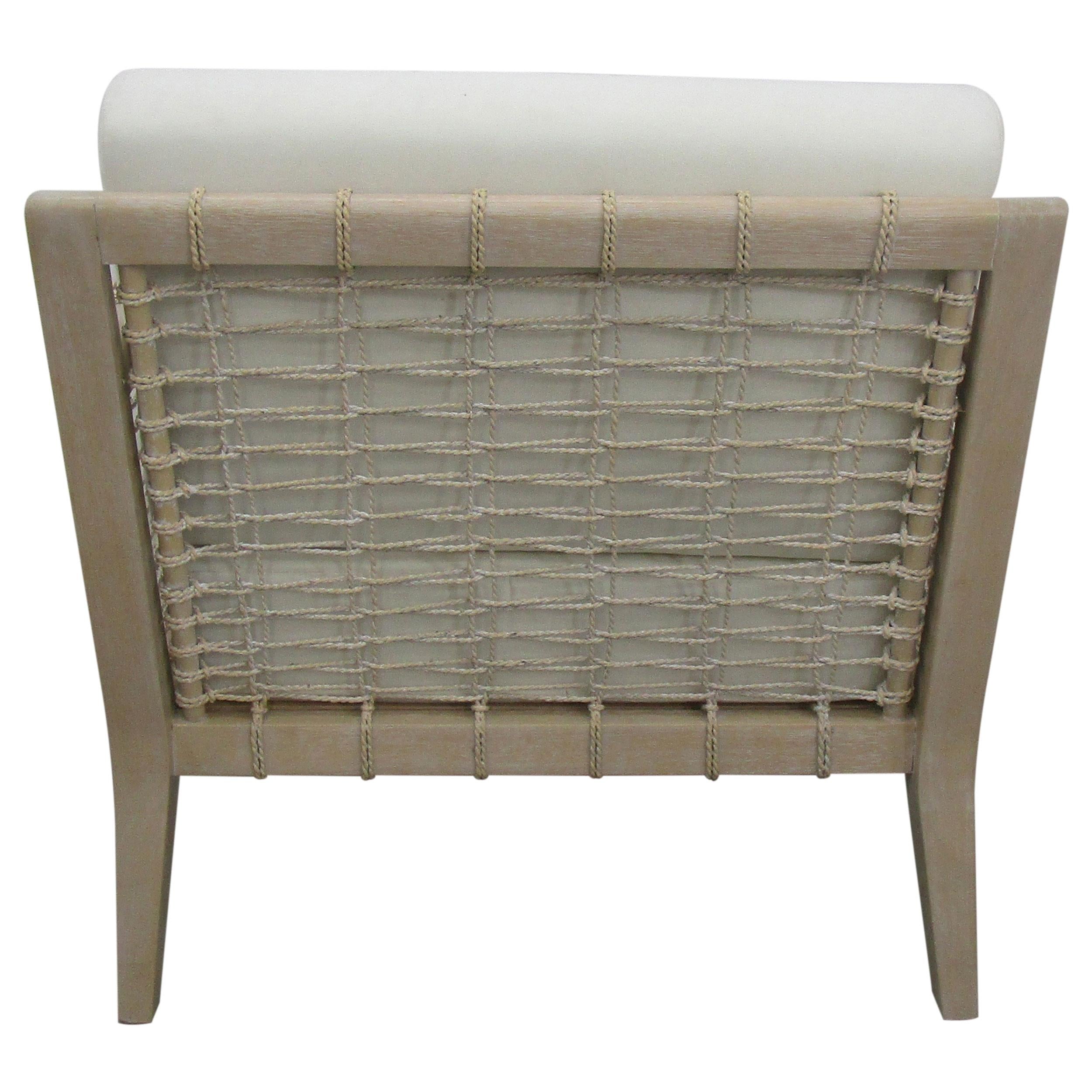 Cantu Seagrass Accent Chair White and Weathered Natural