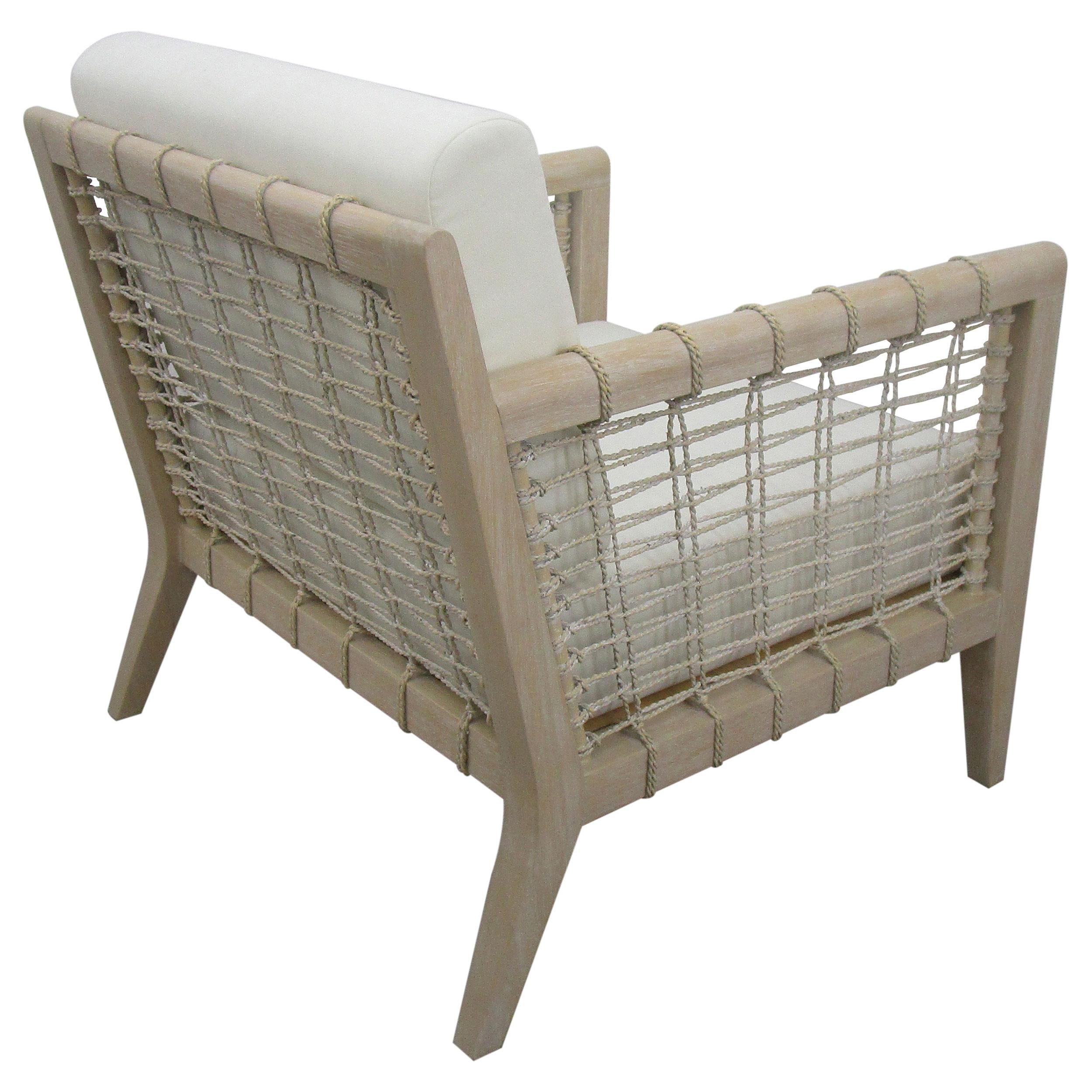 Cantu Seagrass Accent Chair White and Weathered Natural