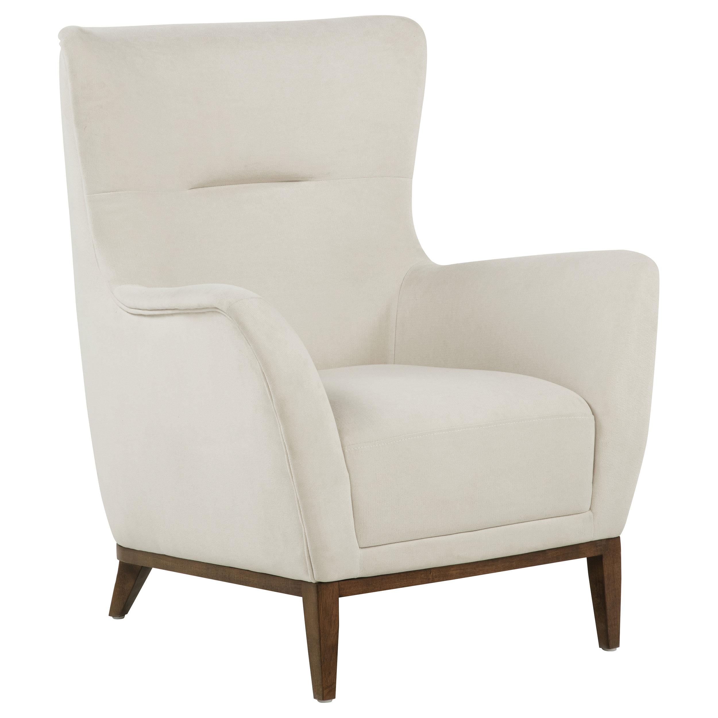 Catala Upholstered High Back Accent Chair Ivory and Coffee