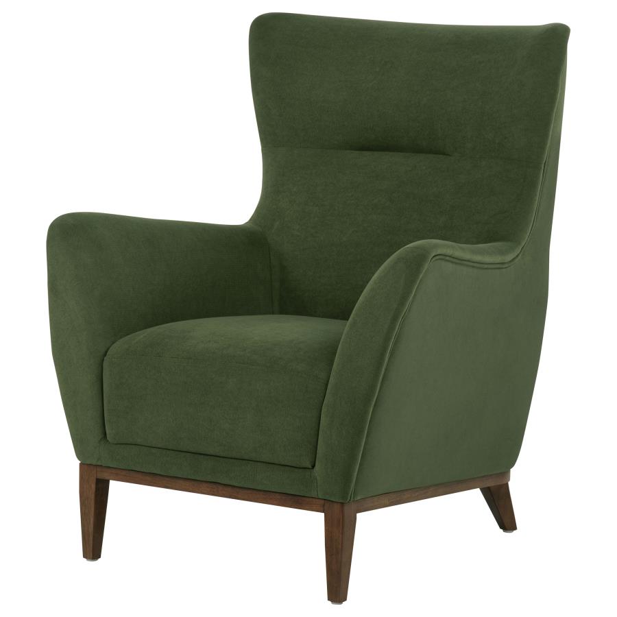 Catala Upholstered High Back Accent Chair Matcha and Coffee