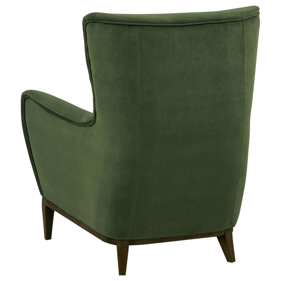 Catala Upholstered High Back Accent Chair Matcha and Coffee