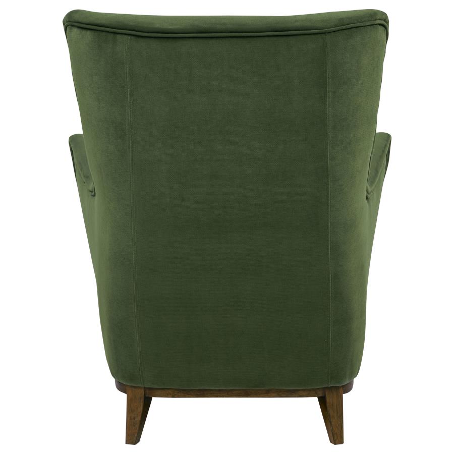 Catala Upholstered High Back Accent Chair Matcha and Coffee