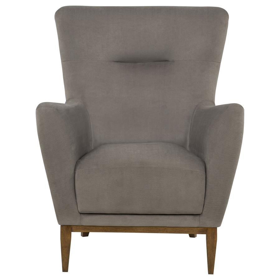 Catala Upholstered High Back Accent Chair Stone and Coffee