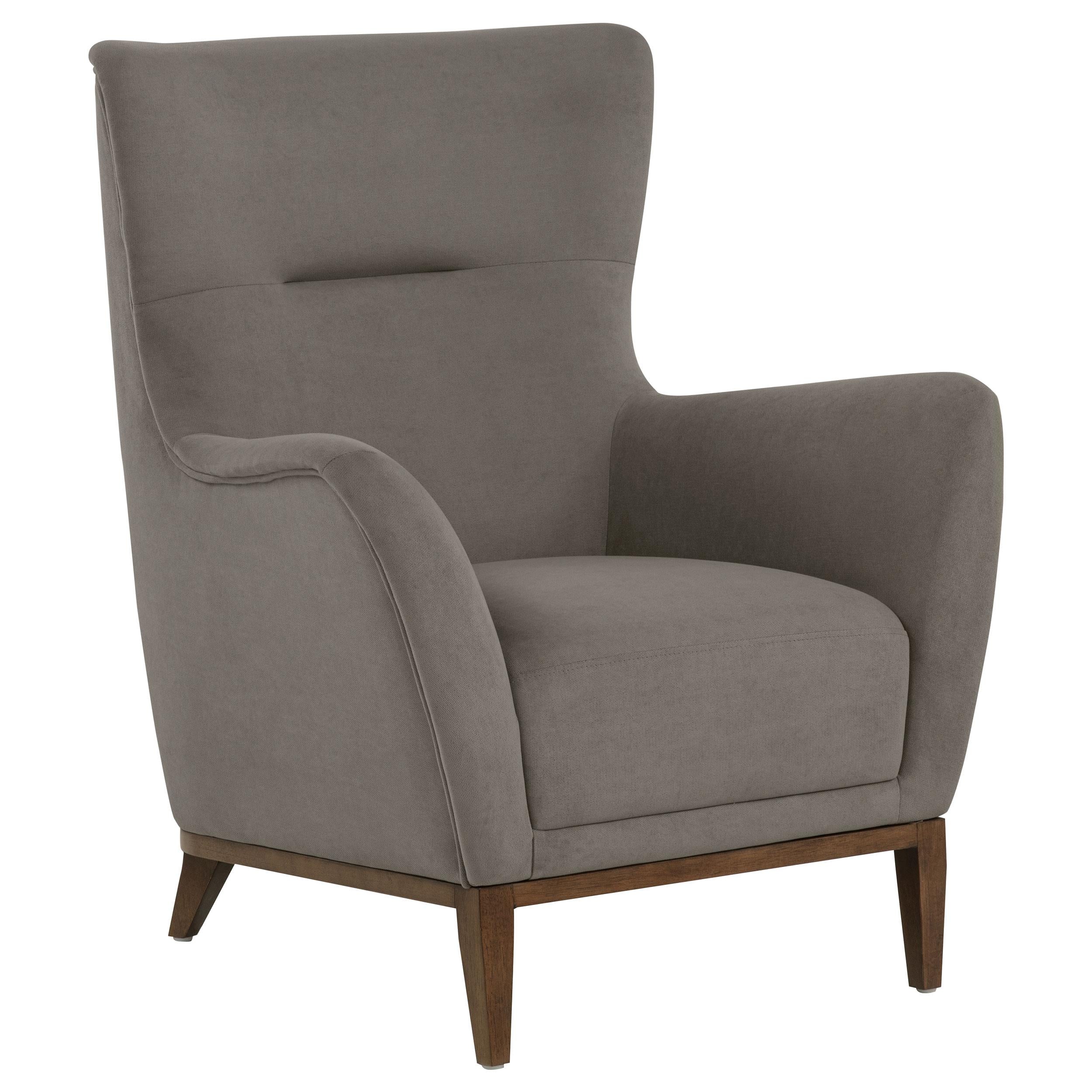 Catala Upholstered High Back Accent Chair Stone and Coffee