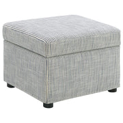 Winter Upholstered Hydraulic Lift Top Storage Ottoman Navy Blue