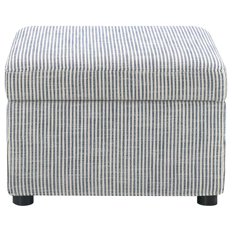 Winter Upholstered Hydraulic Lift Top Storage Ottoman Navy Blue
