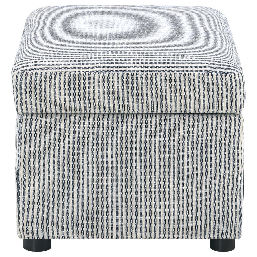 Winter Upholstered Hydraulic Lift Top Storage Ottoman Navy Blue