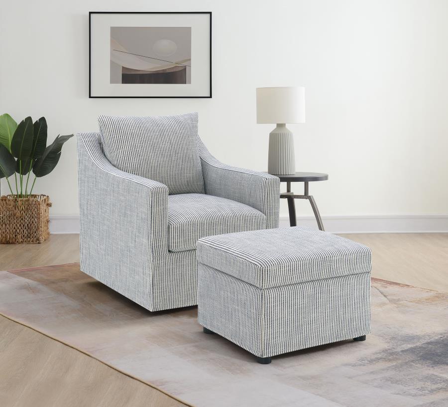 Winter Upholstered Hydraulic Lift Top Storage Ottoman Navy Blue