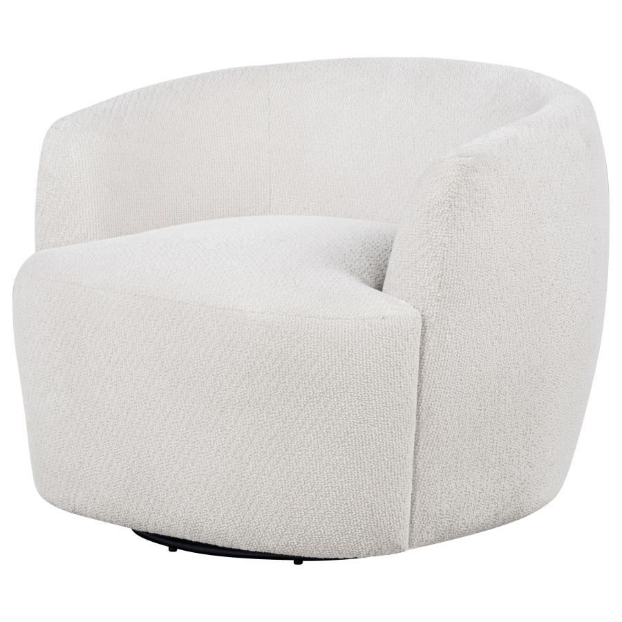 Hudson Fabric Swivel Accent Chair Sand