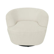 Hudson Fabric Swivel Accent Chair Ivory