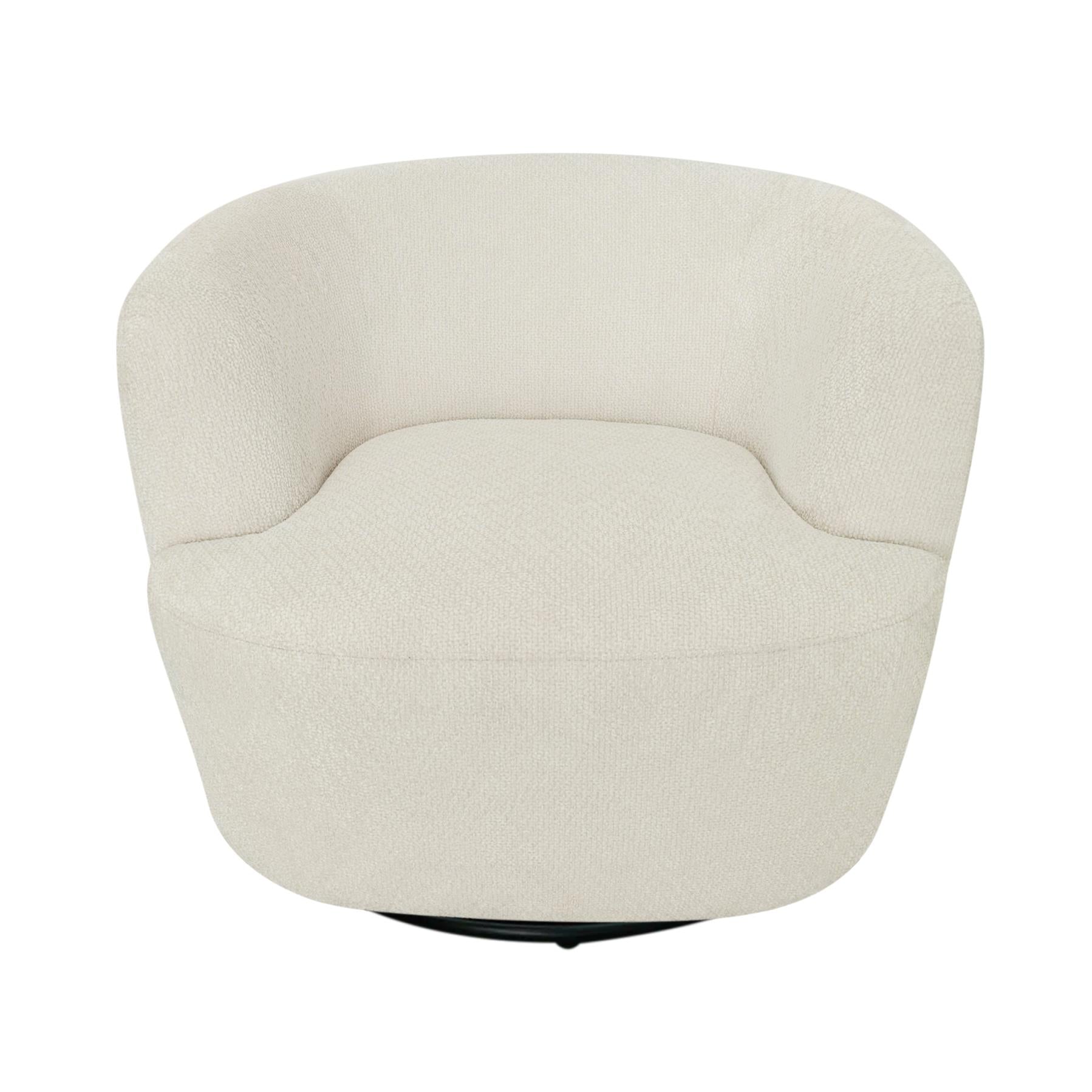 Barron Fabric Swivel Accent Chair Sand