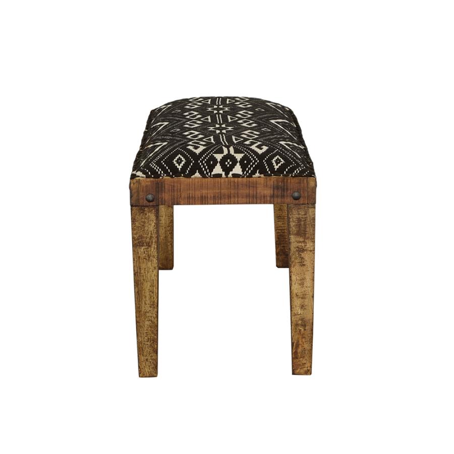 Lamont Fabric Upholstered Accent Bench Rustic Brown