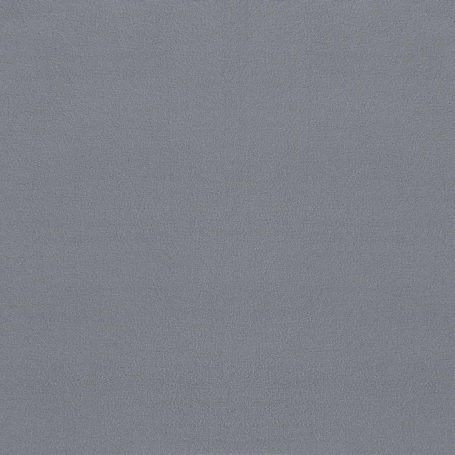 Sora Round Upholstered Ottoman Grey