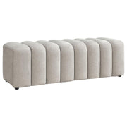 Summer Upholstered Channel Accent Bench Greige