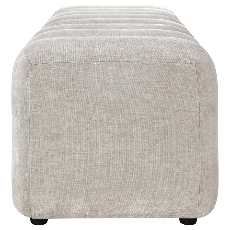 Summer Upholstered Channel Accent Bench Greige
