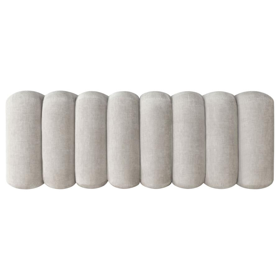 Summer Upholstered Channel Accent Bench Greige