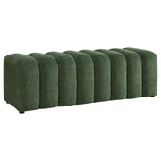 Summer Upholstered Channel Accent Bench Green