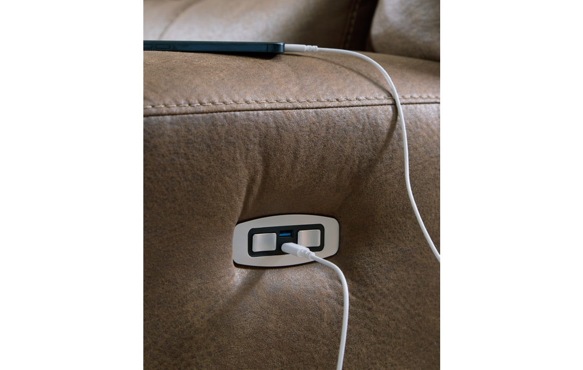 Beckley Place Power Reclining Loveseat with Console