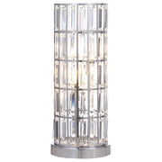 Wanda 20-inch Crystal Shade Bedside Table Lamp Silver