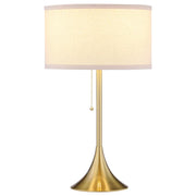 Elmira 24-inch Drum Shade Metal Table Lamp Gold