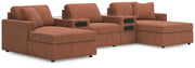Modmax 5-Piece Double Storage Chaise Sectional with Audio Consoles