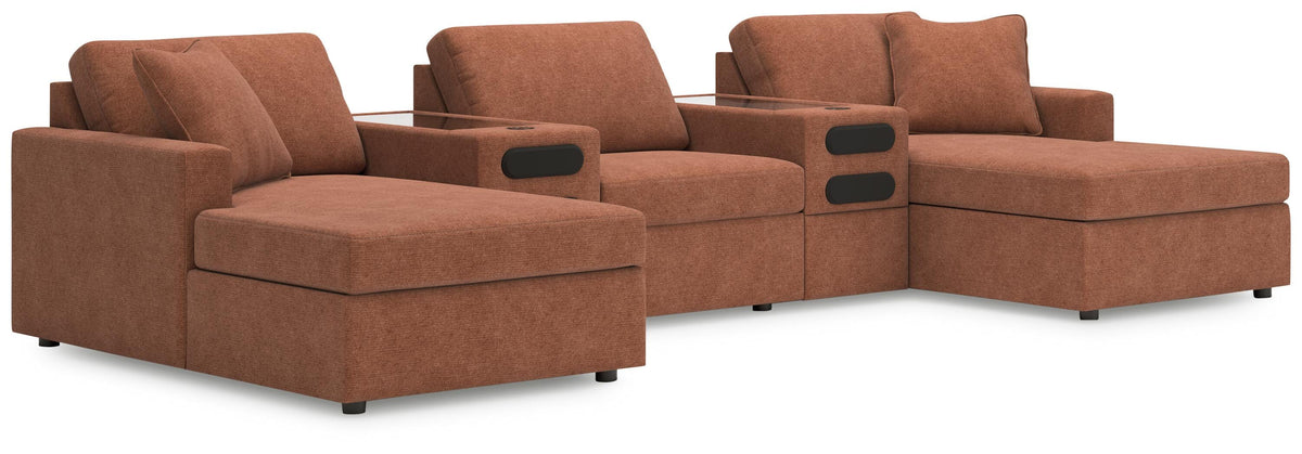 Modmax 5-Piece Double Storage Chaise Sectional with Audio Consoles
