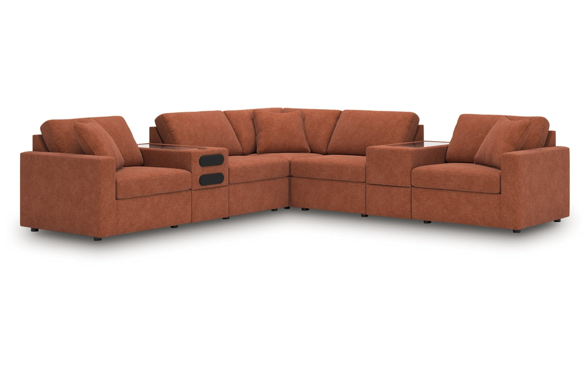 Modmax 7-Piece Balanced Sectional with Audio and Storage Consoles