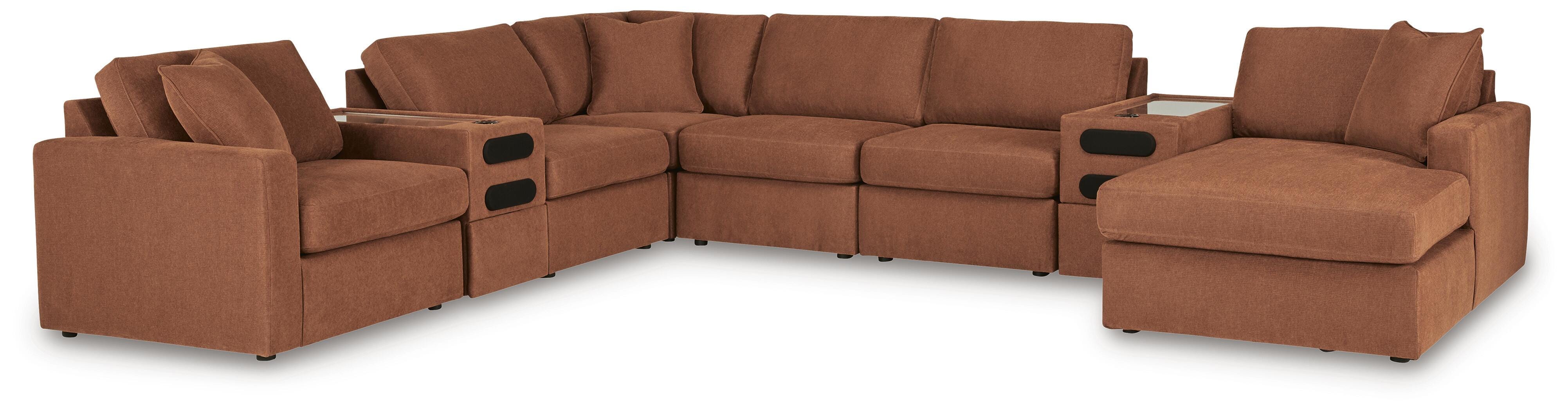 Modmax 8-Piece Sectional with Storage Chaise and Audio Consoles