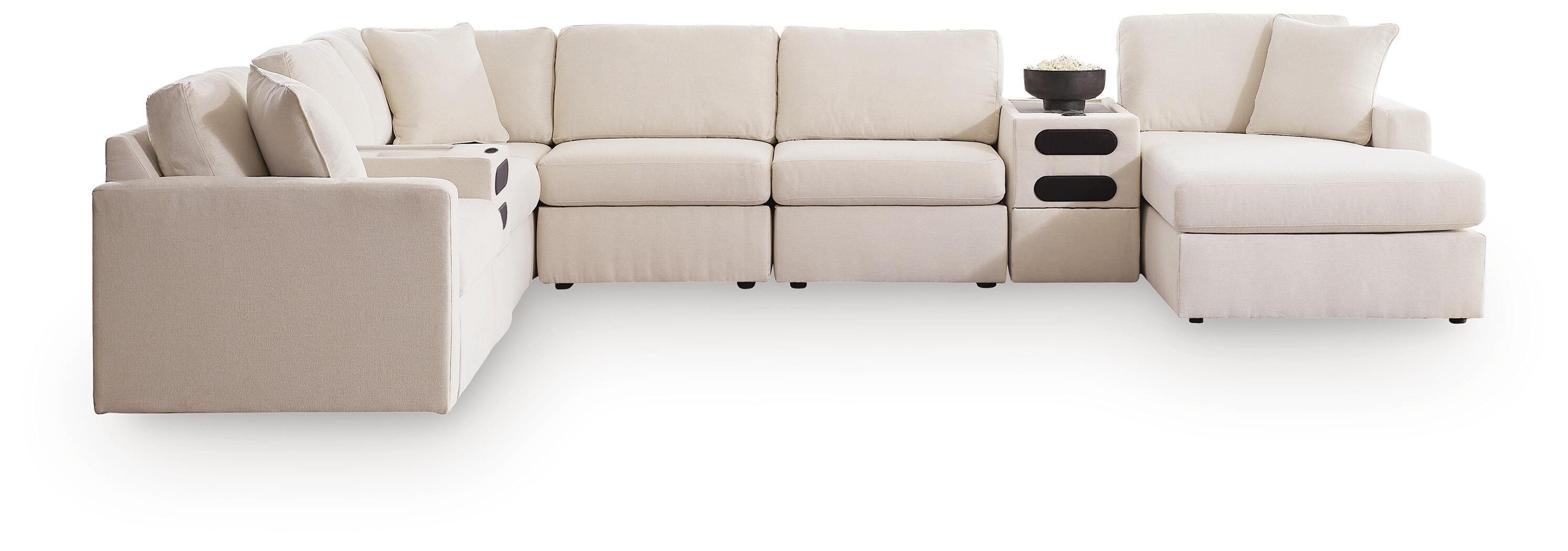 Modmax 8-Piece Sectional with Storage Chaise and Audio Consoles