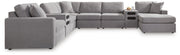 Modmax 8-Piece Sectional with Storage Chaise and Audio Consoles