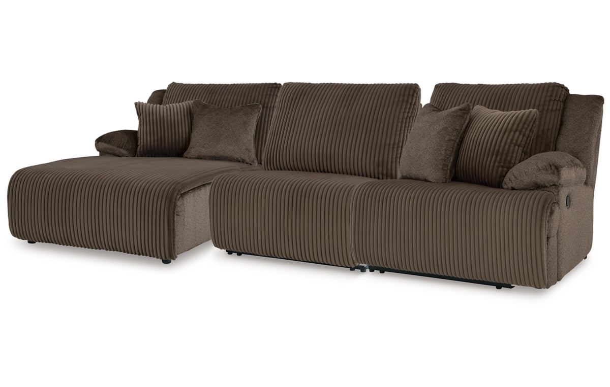 Top Tier 3-Piece Reclining Sofa Chaise Sectional