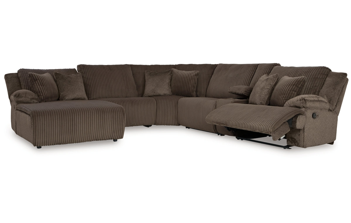 Top Tier 6-Piece Reclining Sectional with Chaise