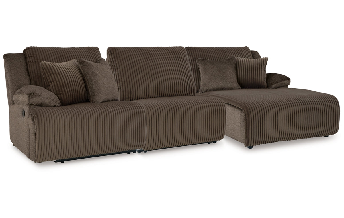Top Tier 3-Piece Reclining Sofa Chaise Sectional