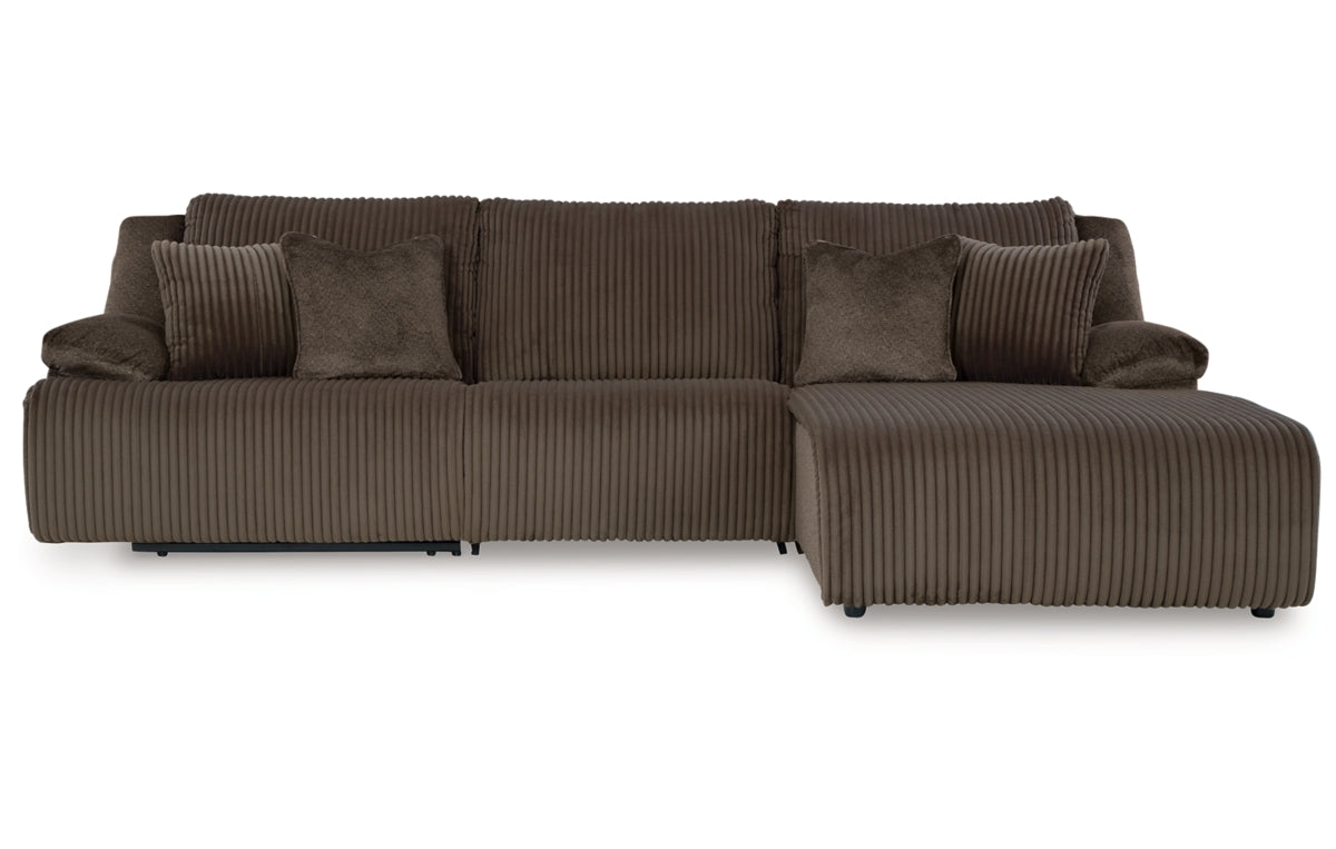 Top Tier 3-Piece Reclining Sectional Sofa Chaise