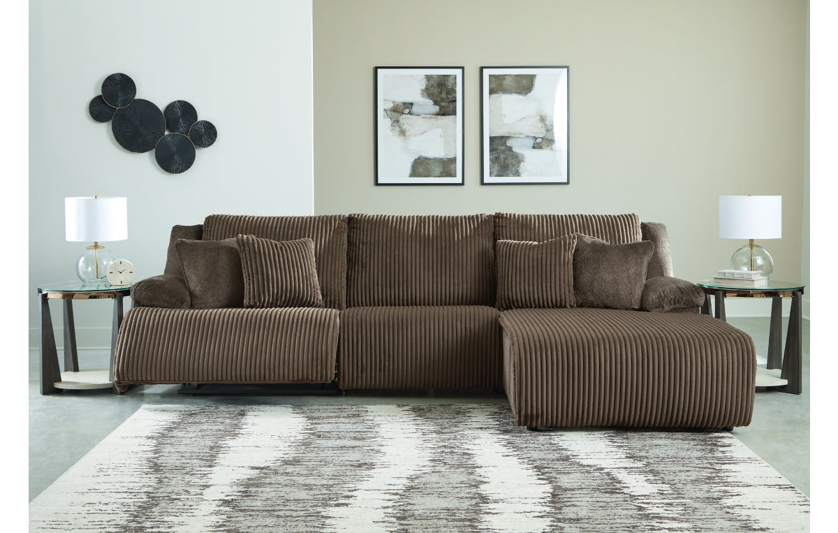 Top Tier 3-Piece Reclining Sectional Sofa Chaise