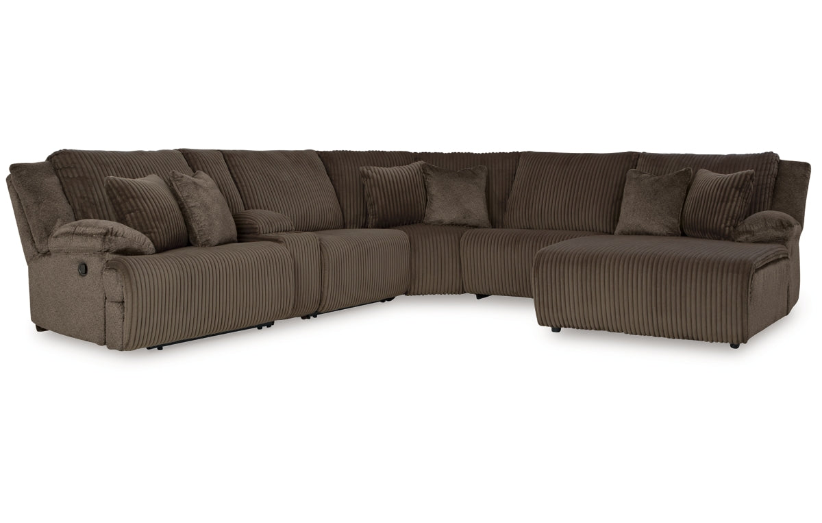 Top Tier 6-Piece Reclining Sectional with Chaise