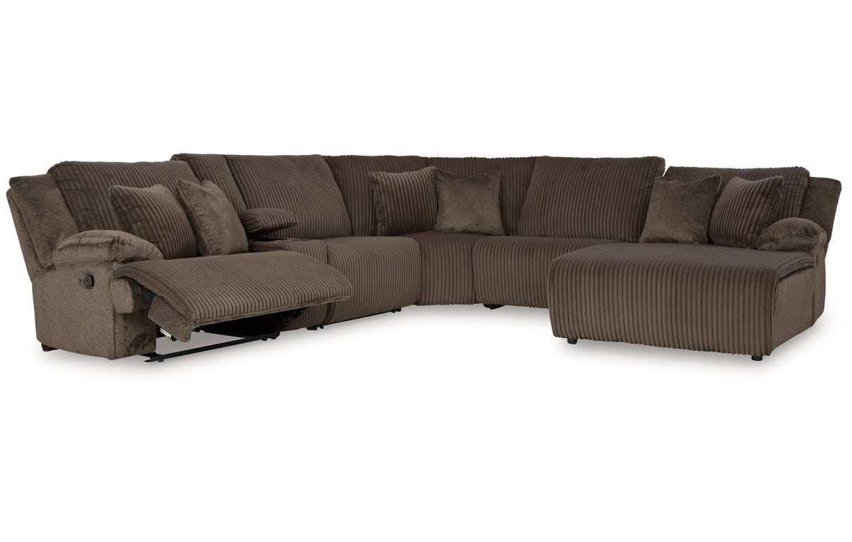 Top Tier 6-Piece Reclining Sectional with Chaise