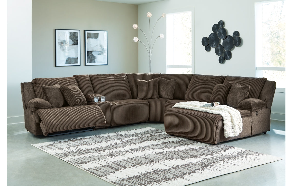 Top Tier 6-Piece Reclining Sectional with Chaise