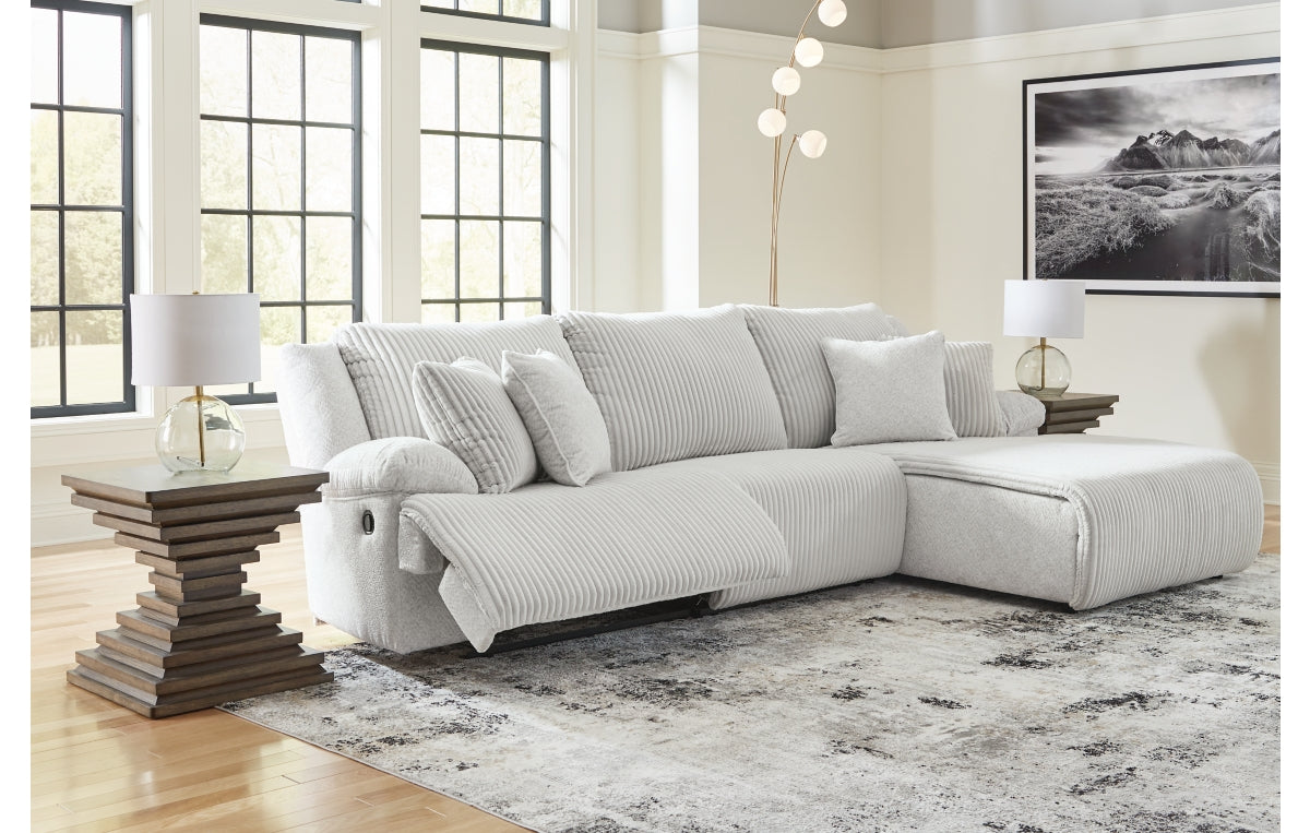 Top Tier 3-Piece Reclining Sectional Sofa Chaise