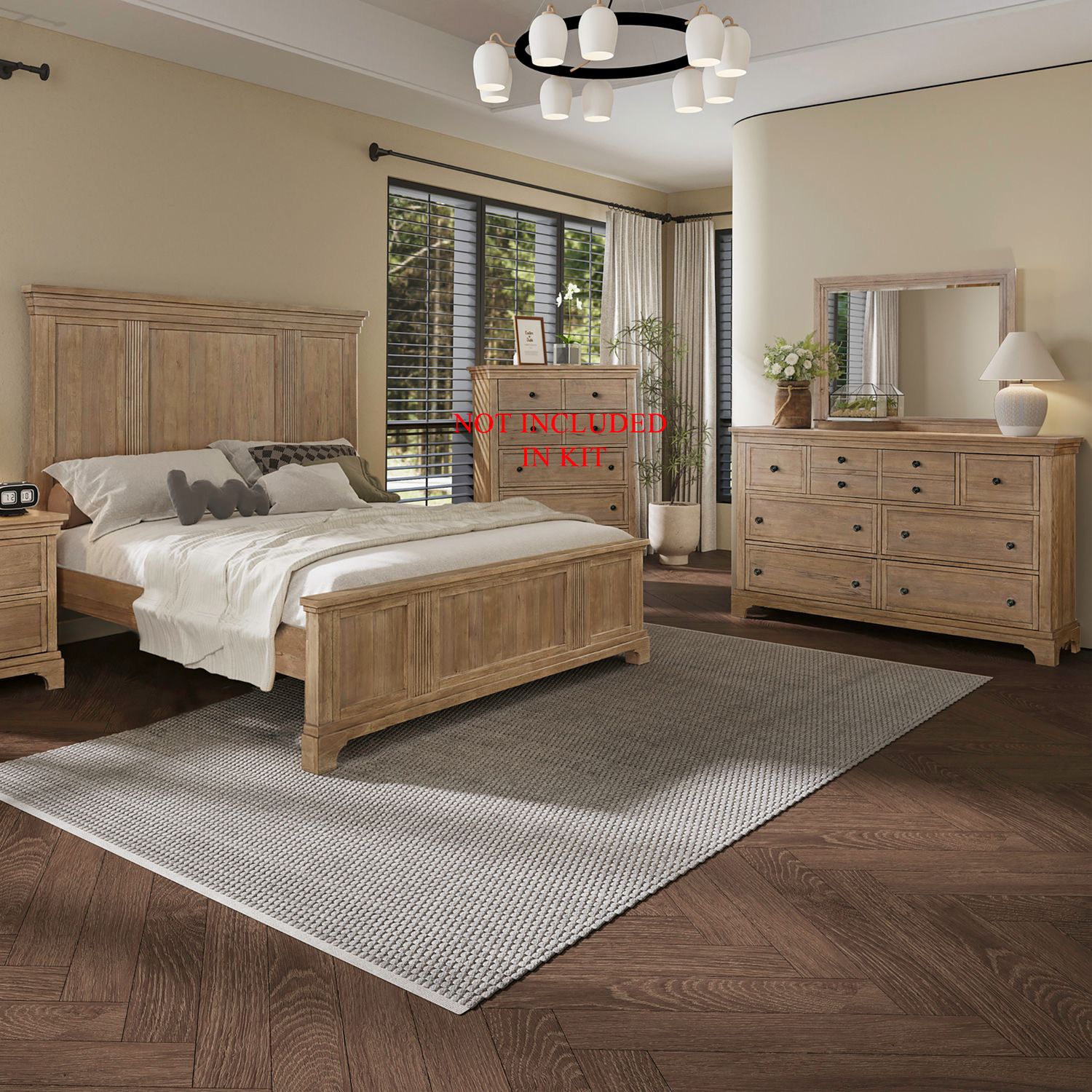 Haven Hills Queen Panel Bed, Dresser & Mirror