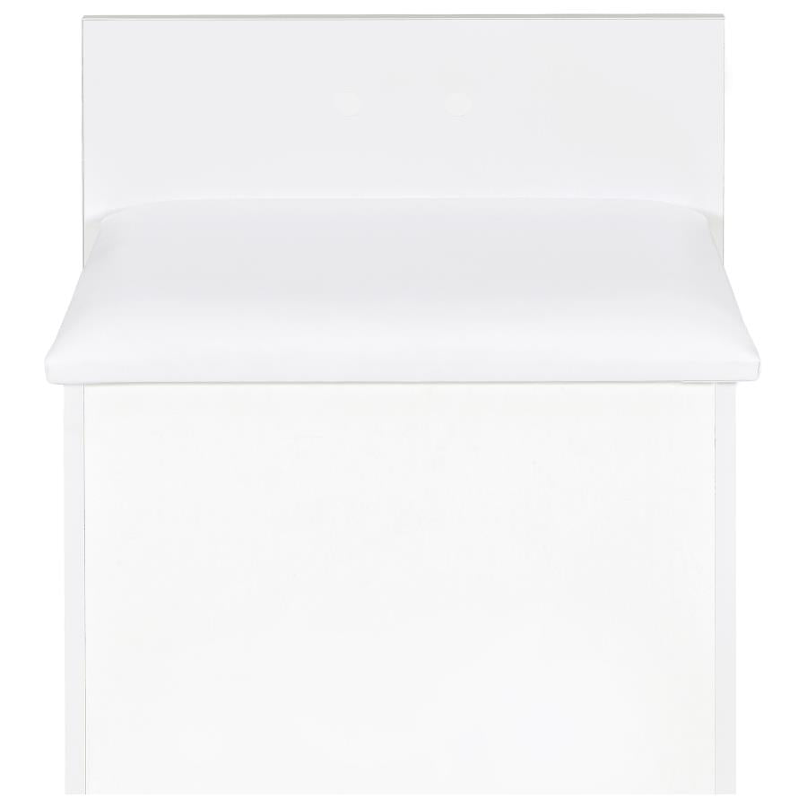 Danbury 3-drawer Makeup Vanity & Stool Set White High Gloss