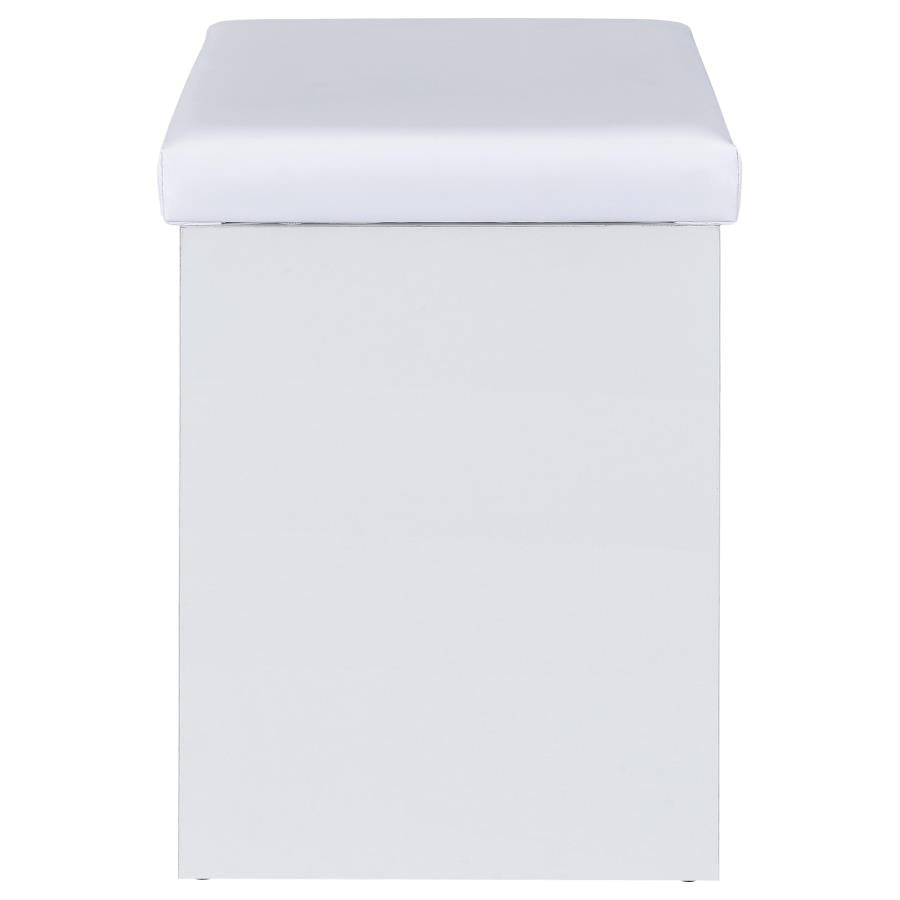 Bunbury Makeup Vanity Table Set Storage Mirror and Stool White