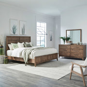 Shaker Lakes King California Panel Bed, Dresser & Mirror