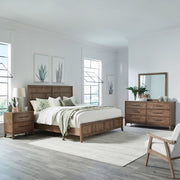 Shaker Lakes King Panel Bed, Dresser & Mirror, Nightstand